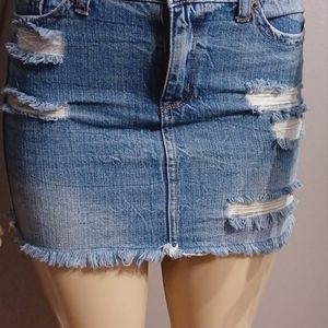 Aeropostale DISTRESSED DESTROYED jeans Denim 100% Cotton Mini skirt